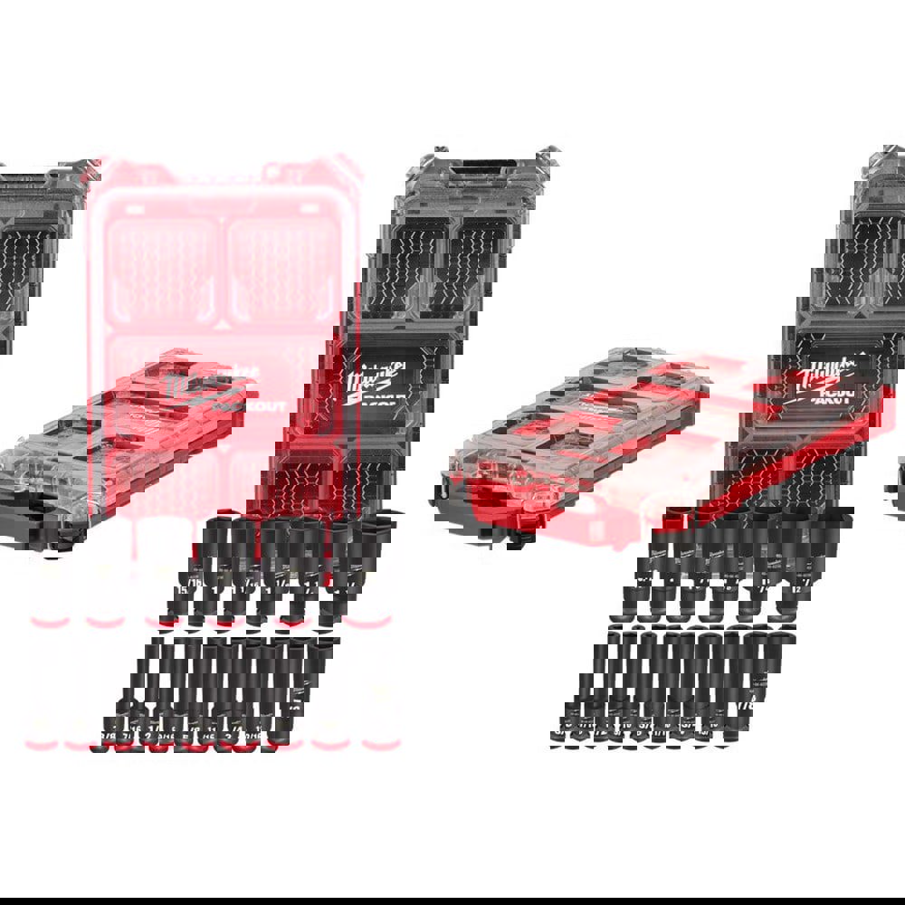 Socket Sets; Set Type: Impact ; Drive Size: 1/2 ; Minimum Size (Inch): 0.3750 ; Maximum Size (Inch): 1.5000 ; Container Type: Carrying Case ; Number Of Pieces: 16